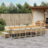 vidaXL 9-delige Tuinset poly rattan zwart