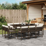 vidaXL 9-delige Tuinset poly rattan zwart