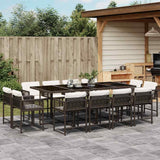 vidaXL 9-delige Tuinset poly rattan zwart