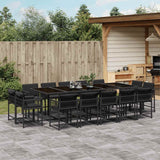 vidaXL 9-delige Tuinset poly rattan zwart
