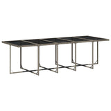 vidaXL 9-delige Tuinset poly rattan zwart