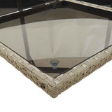 vidaXL 9-delige Tuinset poly rattan zwart