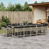 vidaXL 9-delige Tuinset poly rattan zwart