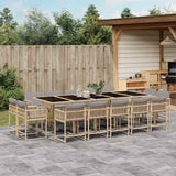 vidaXL 9-delige Tuinset poly rattan zwart