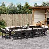 vidaXL 9-delige Tuinset poly rattan zwart