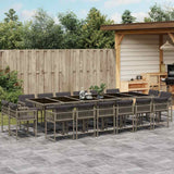 vidaXL 9-delige Tuinset poly rattan zwart