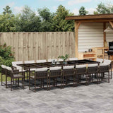 vidaXL 9-delige Tuinset poly rattan zwart