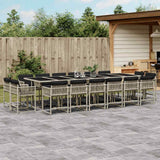 vidaXL 9-delige Tuinset poly rattan zwart