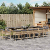 vidaXL 9-delige Tuinset poly rattan zwart