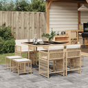 vidaXL 9-delige Tuinset poly rattan zwart