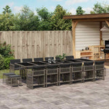 vidaXL 9-delige Tuinset poly rattan zwart