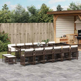 vidaXL 9-delige Tuinset poly rattan zwart