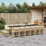 vidaXL 9-delige Tuinset poly rattan zwart