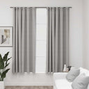 vidaXL Gordijnen linnen-look verduisterend haken 2 st 140x175 cm zwart