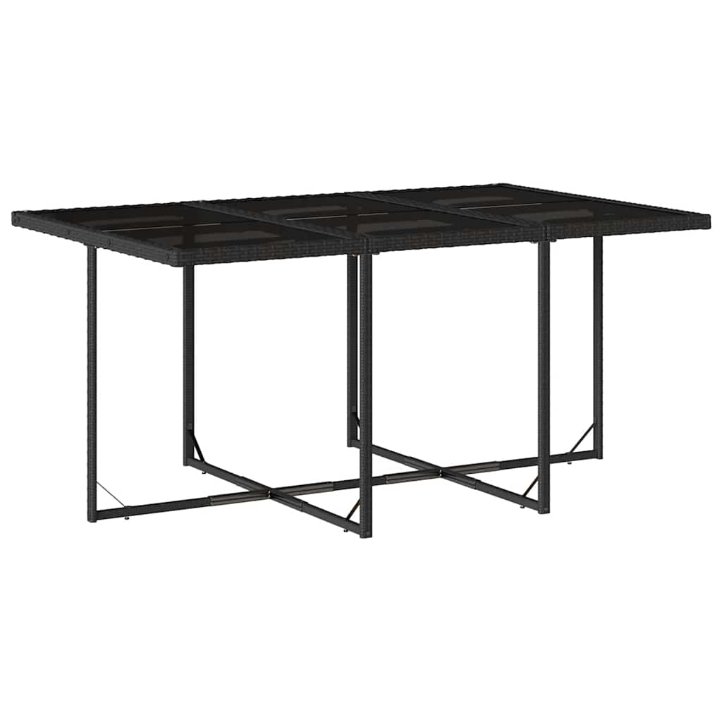 vidaXL 9-delige Tuinset poly rattan zwart