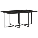 vidaXL 9-delige Tuinset poly rattan zwart
