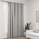 vidaXL Gordijn aspect lin verduisterend avec haken 290x245 cm noir