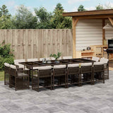 vidaXL 9-delige Tuinset poly rattan zwart