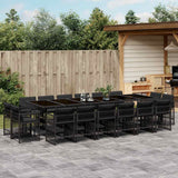 vidaXL 9-delige Tuinset poly rattan zwart