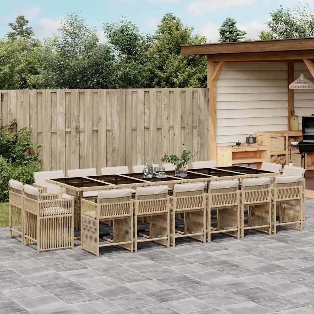 vidaXL 9-delige Tuinset poly rattan zwart