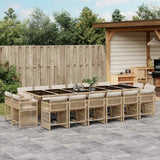 vidaXL 9-delige Tuinset poly rattan zwart