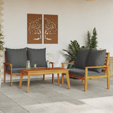 vidaXL 4-delige Loungeset massief acaciahout