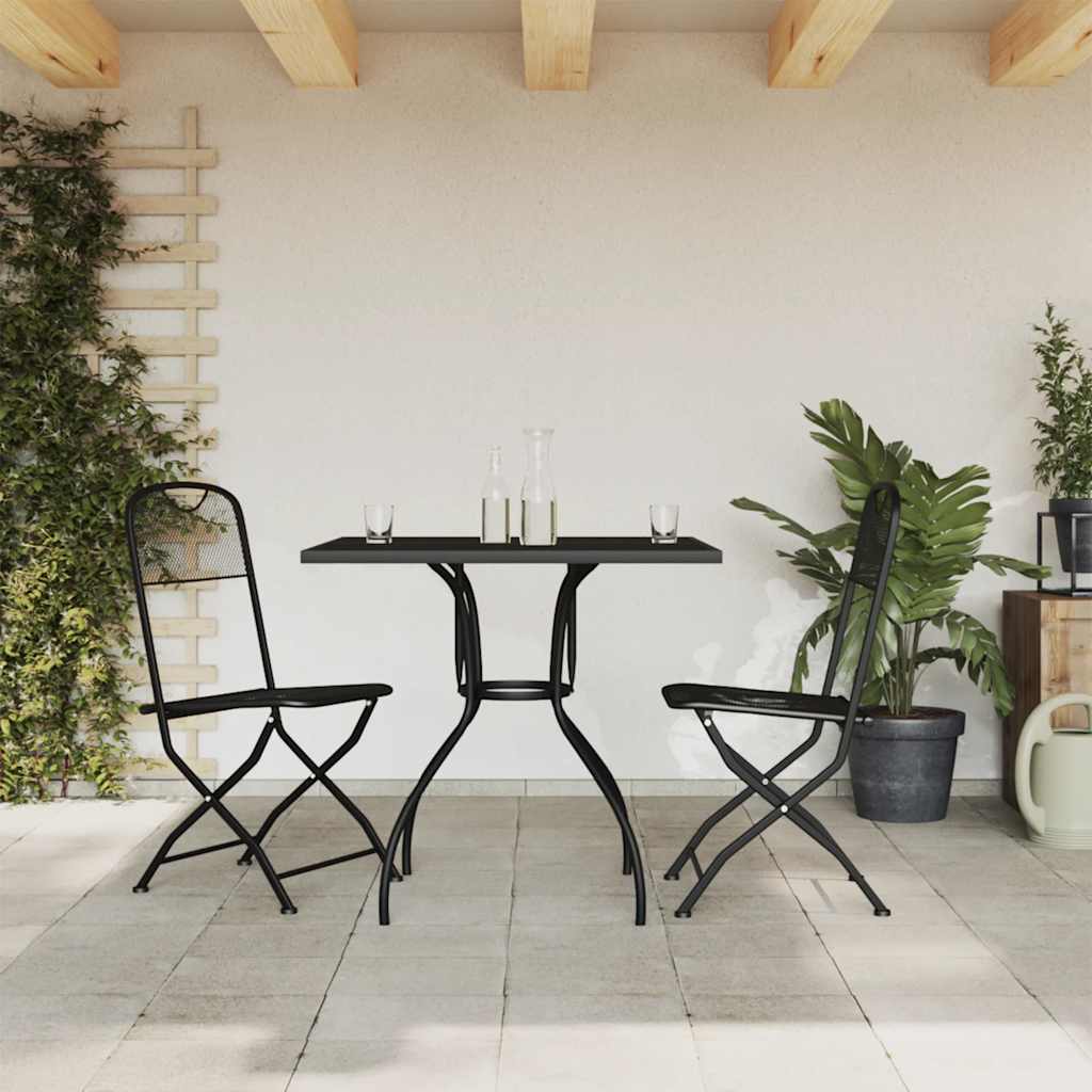 vidaXL 3-Piece Garden Dining Set Mesh Anthracite