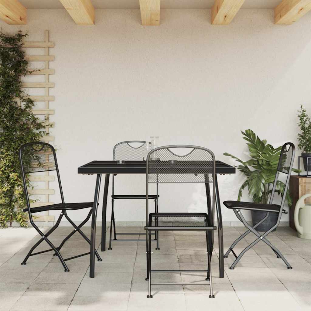 vidaXL 3-Piece Garden Dining Set Mesh Anthracite