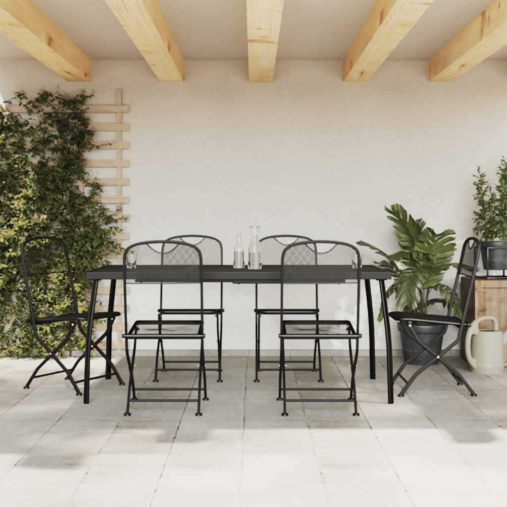 vidaXL 3-Piece Garden Dining Set Mesh Anthracite