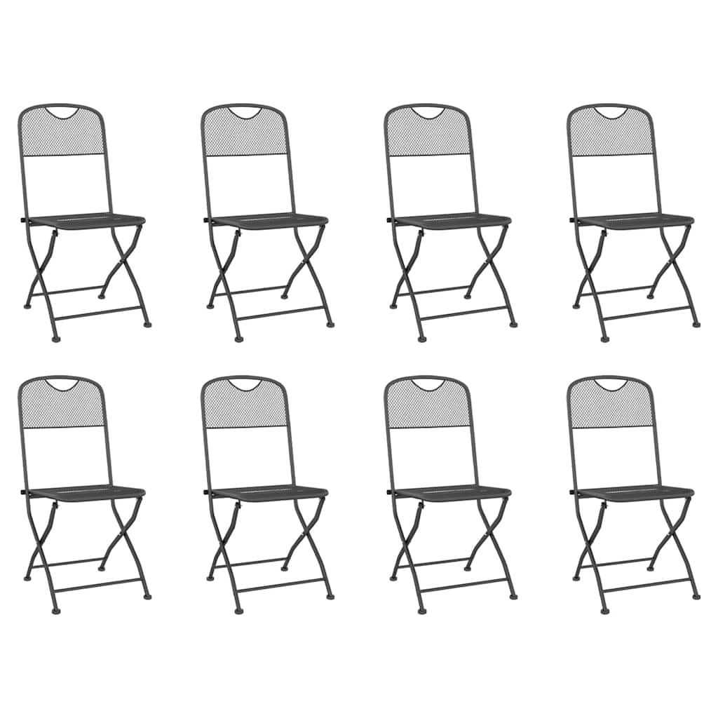 vidaXL 3-Piece Garden Dining Set Mesh Anthracite