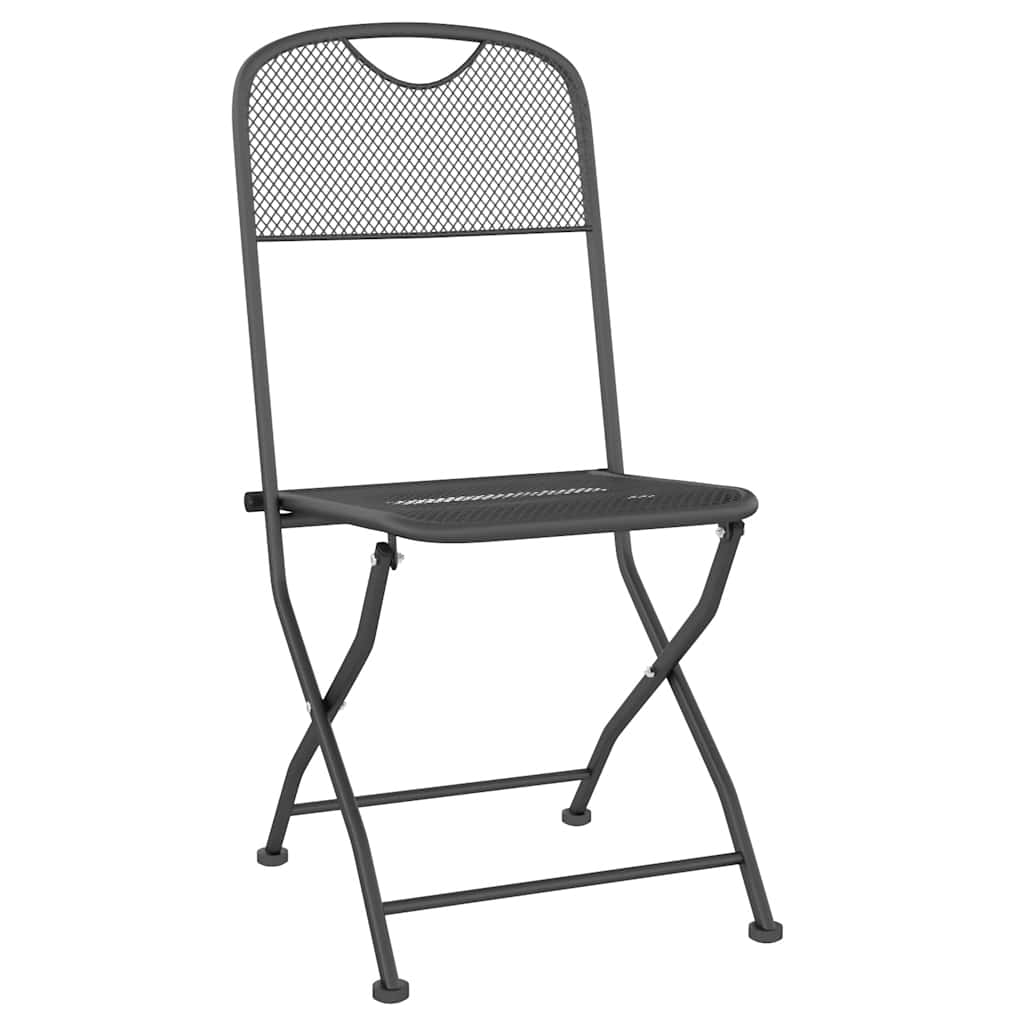 vidaXL 3-Piece Garden Dining Set Mesh Anthracite