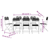 vidaXL 3-Piece Garden Dining Set Mesh Anthracite