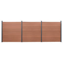 vidaXL Schuttingpaneelset 180x186 cm HKC bruin
