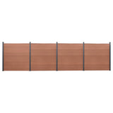 vidaXL Schuttingpaneelset 180x186 cm HKC bruin