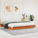vidaXL Cadre de lit sans matelas massif vert grenenhout wasbruin 200x200 cm