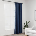 vidaXL Gordijn aspect lin verduisterend avec haken 290x245 cm noir