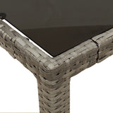 vidaXL 3-delige Tuinset met kussens poly rattan zwart