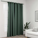 vidaXL Gordijn aspect lin verduisterend avec haken 290x245 cm noir