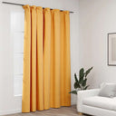 vidaXL Gordijn aspect lin verduisterend avec haken 290x245 cm noir