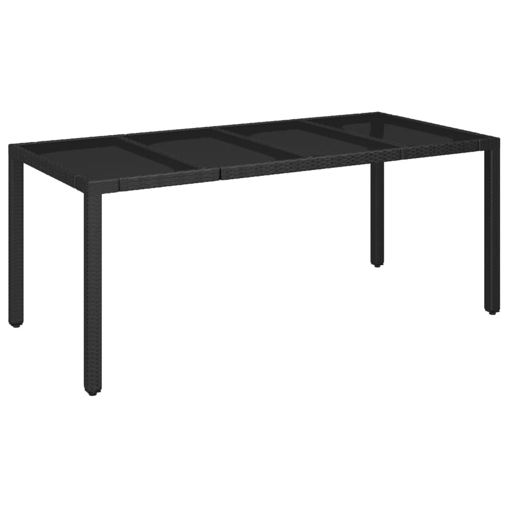 vidaXL 3-delige Bistroset met kussens poly rattan zwart
