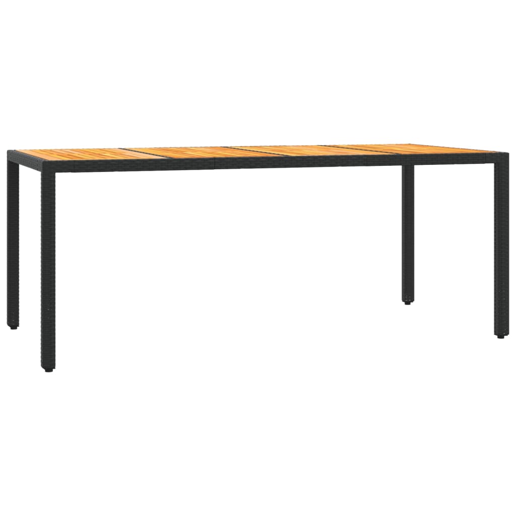 vidaXL 3-delige Bistroset met kussens poly rattan zwart