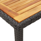 vidaXL 3-delige Bistroset met kussens poly rattan zwart