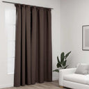 vidaXL Gordijn aspect lin verduisterend avec haken 290x245 cm noir