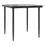 vidaXL 3-delige Bistroset met kussens poly rattan zwart
