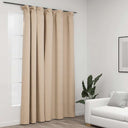 vidaXL Gordijn aspect lin verduisterend avec haken 290x245 cm noir