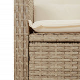 vidaXL 7-delige Tuinset met kussens poly rattan zwart