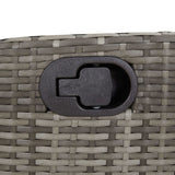 vidaXL 3-piece Garden Lounge Set with Cushions Poly Rattan Grey