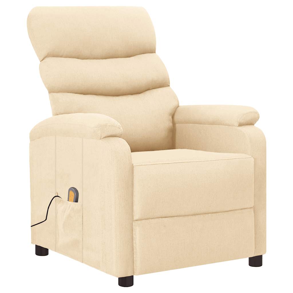 vidaXL Massage chair fabric light grey