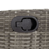 vidaXL 3-Piece Bistro Set with Cushions Poly Rattan Black