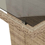 vidaXL 7-delige Tuinset met kussens poly rattan zwart